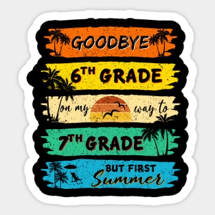 Funny Goodbye 6th Grade Summer Graduation Teacher Sticker
